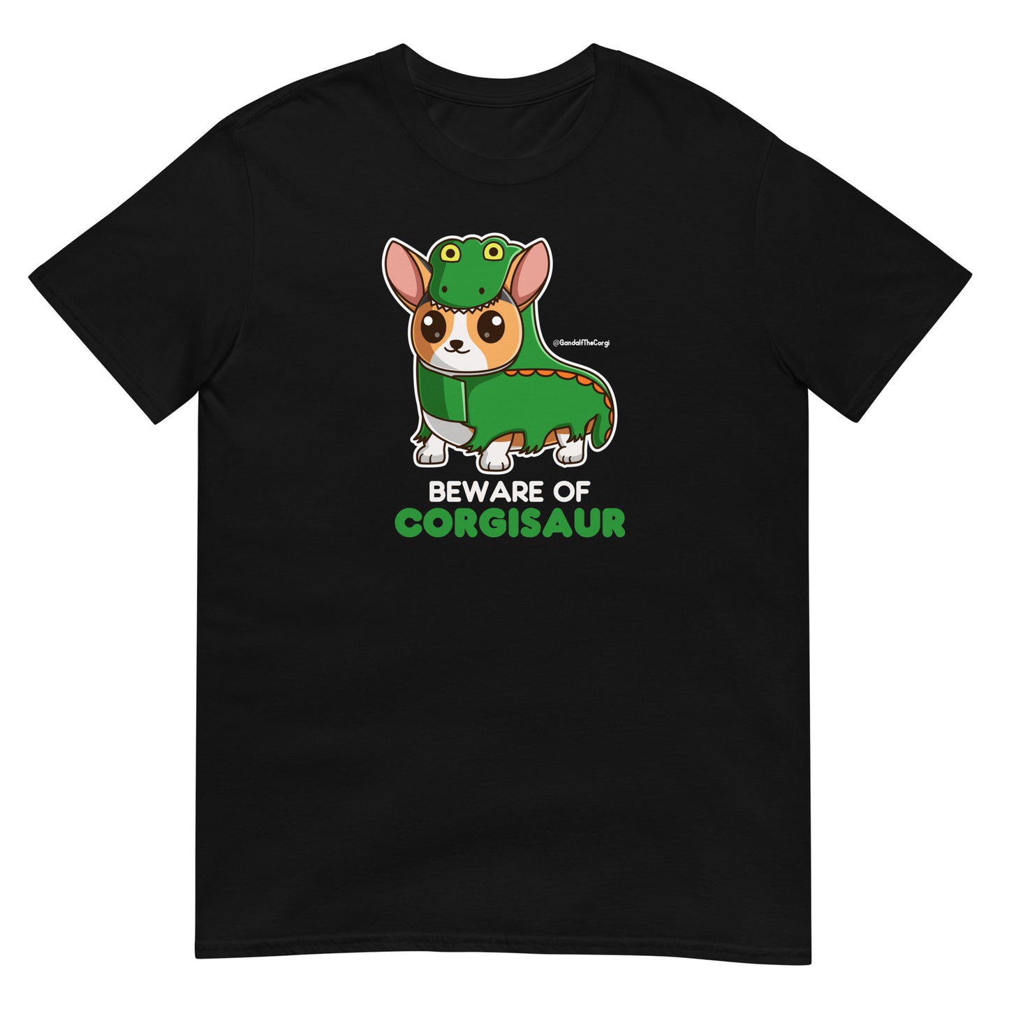 Beware of Corgisaur - Light Font - Short-Sleeve Unisex T-Shirt