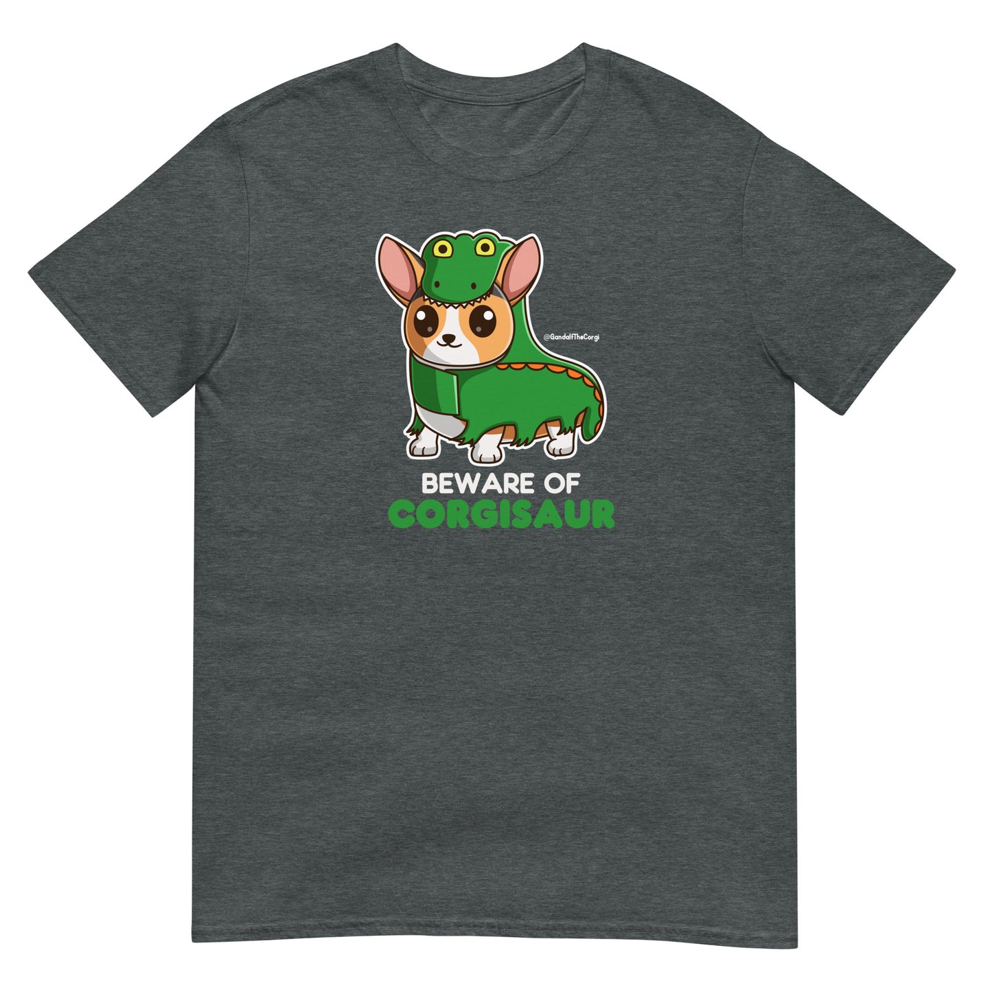 Beware of Corgisaur - Light Font - Short-Sleeve Unisex T-Shirt