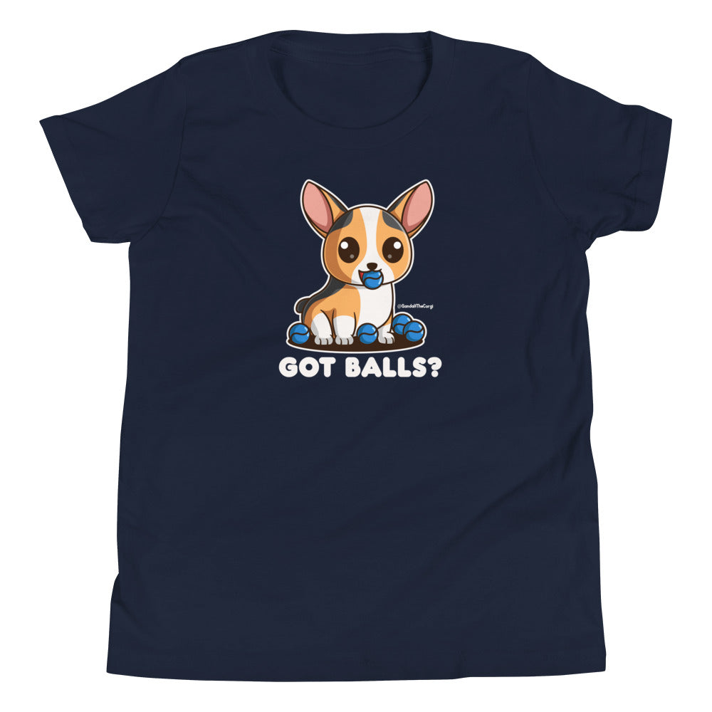 Corgi Got Balls? - Light Font - Youth Short Sleeve T-Shirt